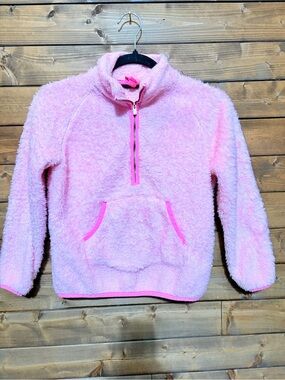 Lilly Pulitzer girls' fuzzy sherpa‎ half-zip pullover sweatshirt